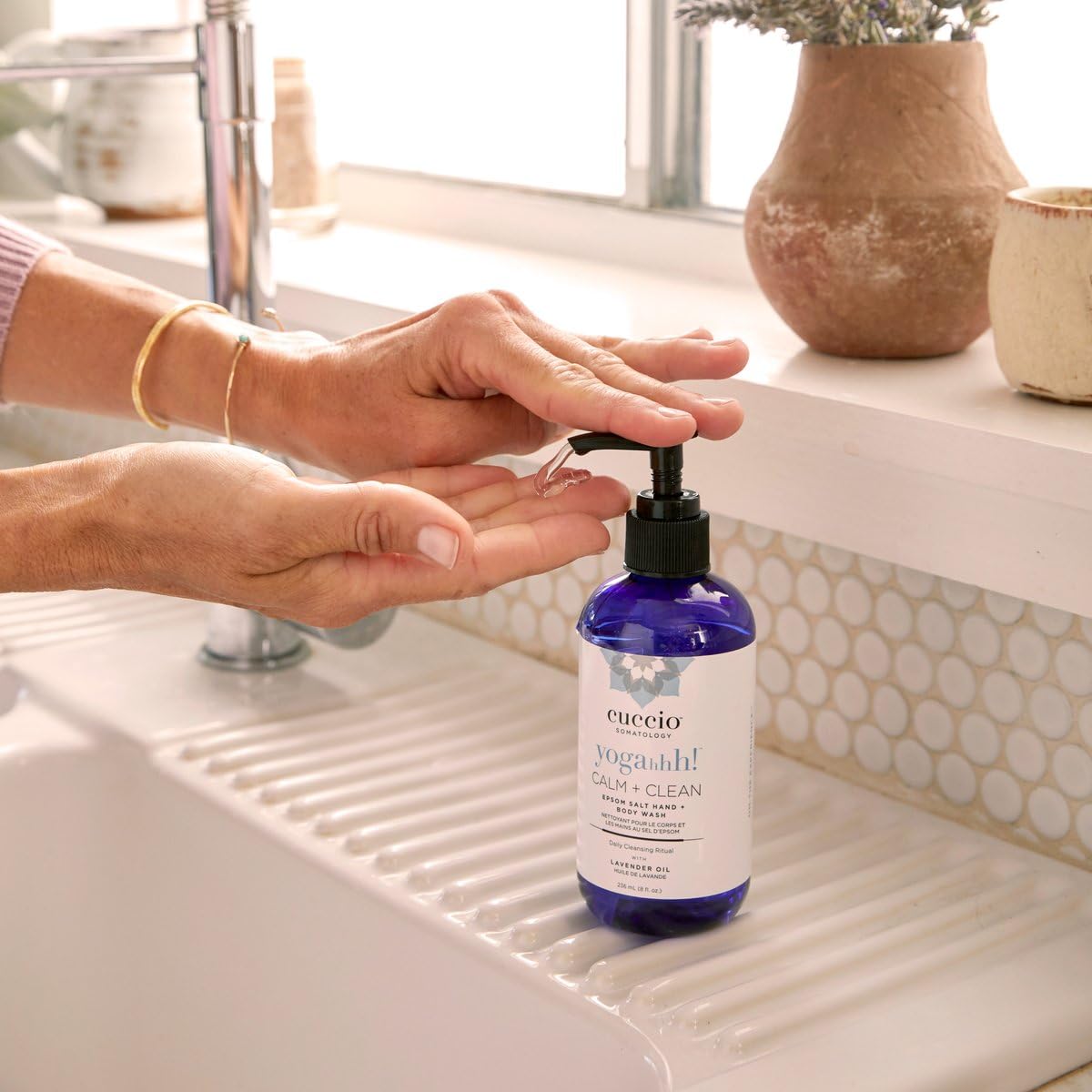 Cuccio Somatology Calm And Clean Epsom Salt Lavender Body Wash - Cleansing, Nourishing Wash And Soak For Pure, Deep, Relaxation - Relief For Sore