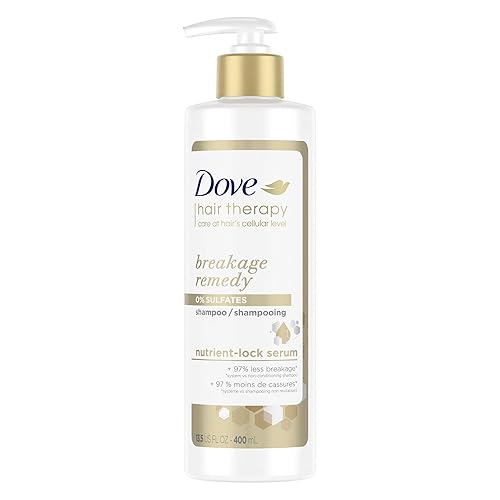 Dove Hair Therapy Shampoo for Damaged Hair Breakage Remedy Hair Shampoo with Nutrient-Lock Serum 13.5 fl oz