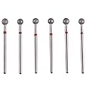 MZCMSL 6pcs Pro Diamond Ball Bits,Cuticle Drill Bit Set for Russian Manicure,3/32 Shank efile Bit (?5.0mm)