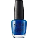 OPI Nail Lacquer Do You Sea What I Sea? | Opaque Bright Blue Shimmer Chip Resistant Nail Polish | Fiji Collection