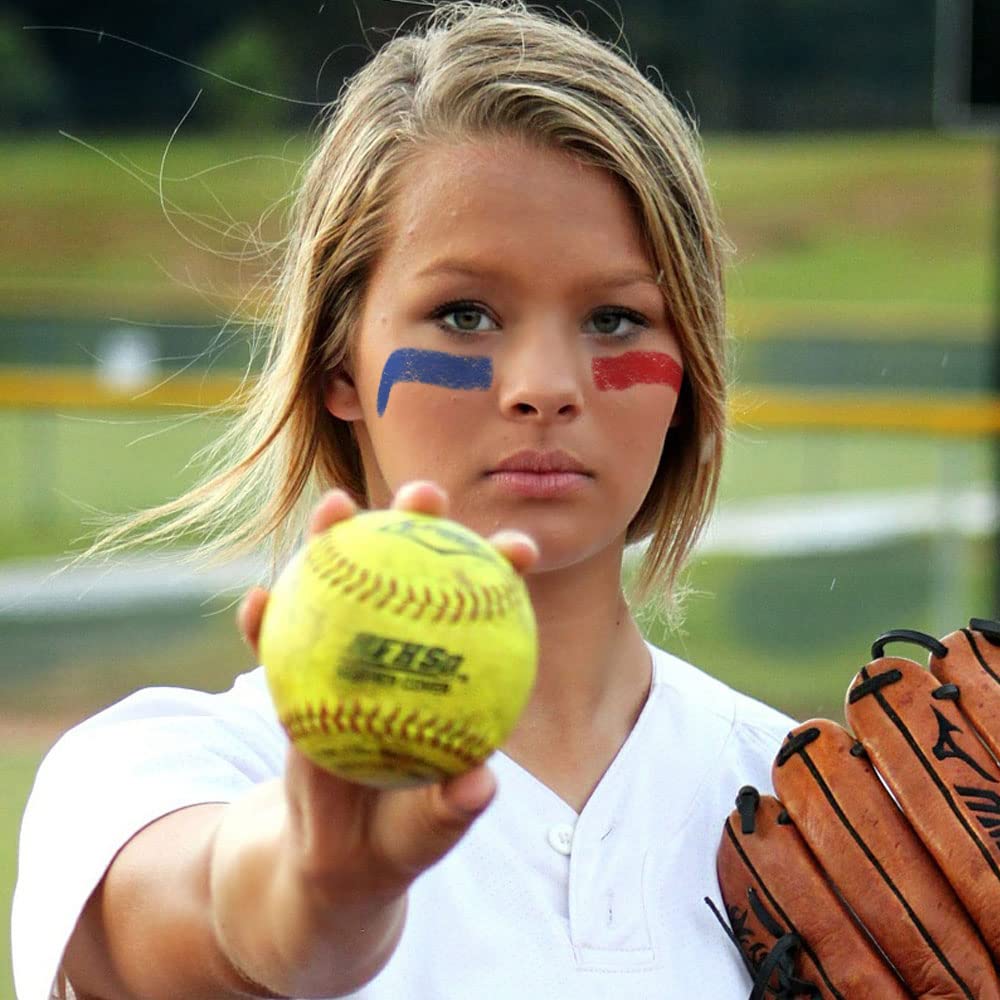 EyeBlack BattlePaint - Bright Colored Under Eye Black Grease for Pro Athletes and Super Fans - Baseball, Softball, Football - 1 Stick - Blue