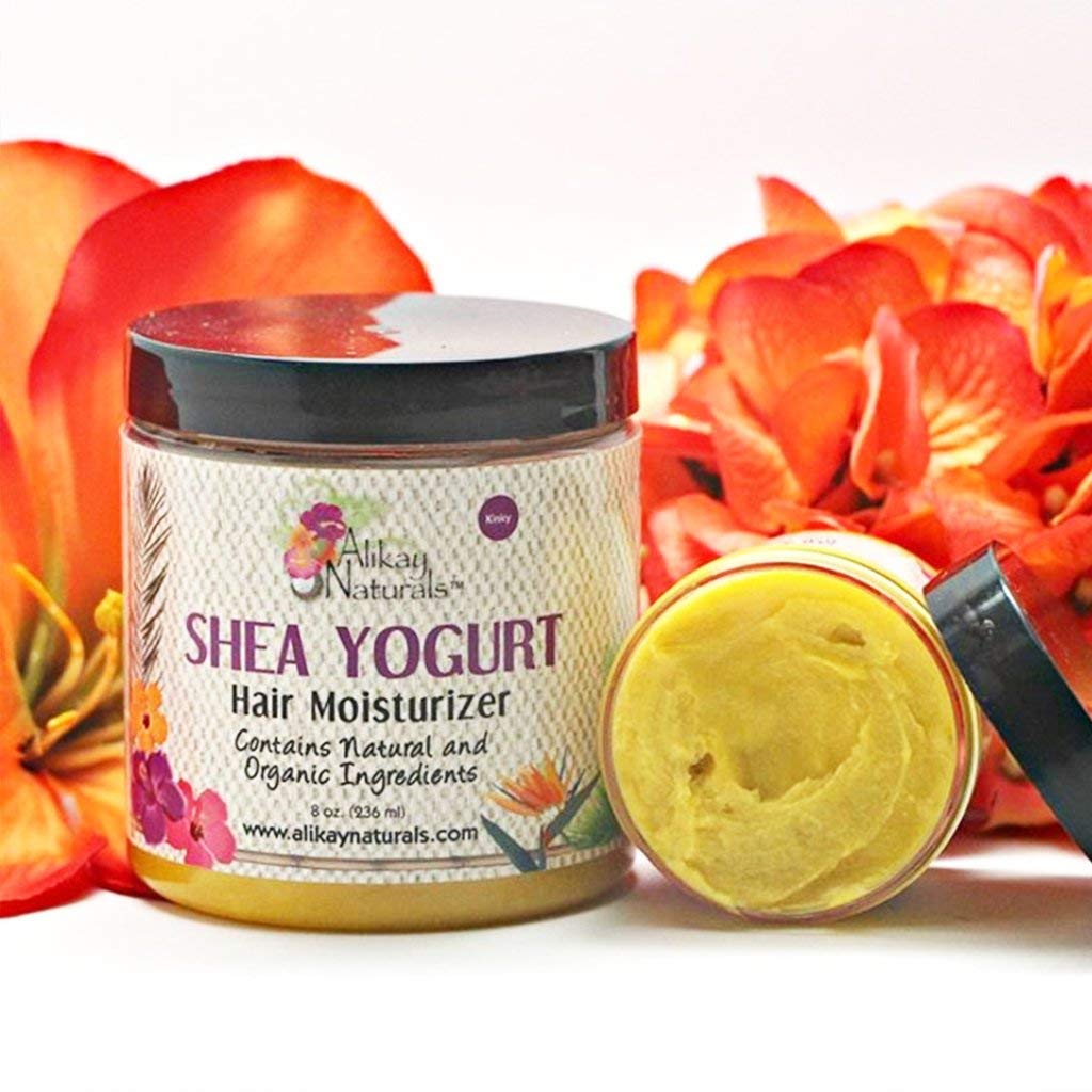 Alikay Naturals Shea Yogurt Hair Moisturizer Natural Raw Shea Butter, Argan & Coconut Oil 8 Ounce