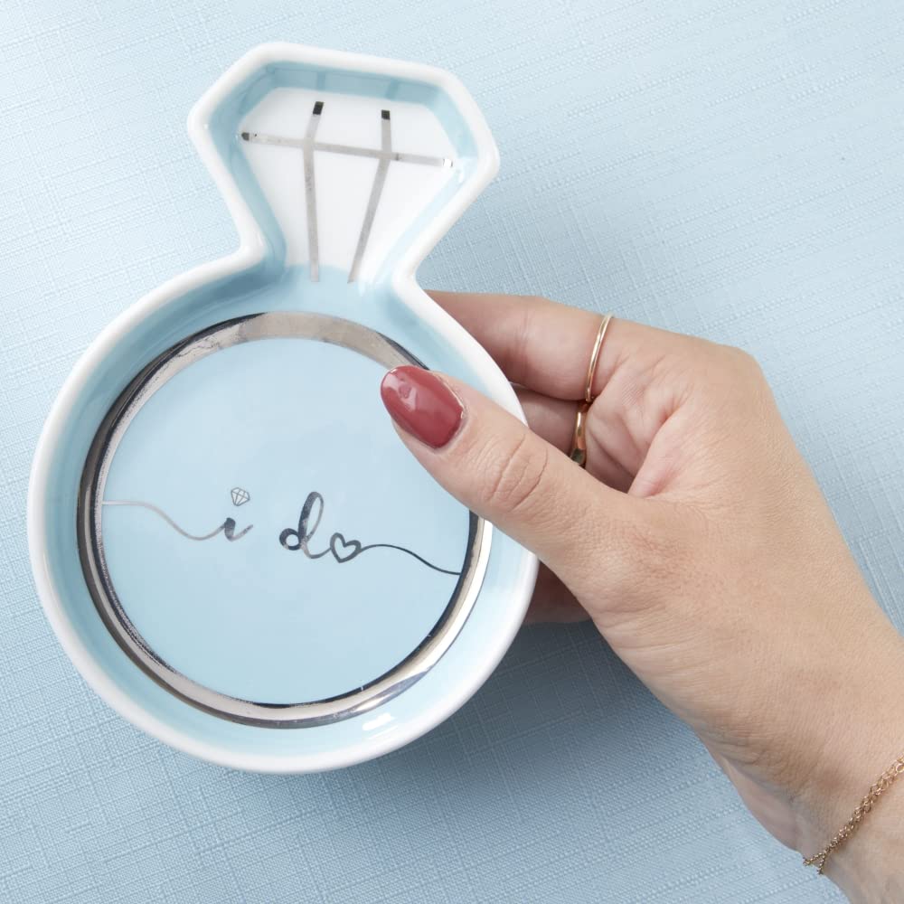 Kate Aspen Diamond Ring Trinket Dish - Jewelry Holder Ring Dish, Engagement Gifts for Couples, Bridal Shower Gifts, Bride to Be or Wedding Ring Dish…