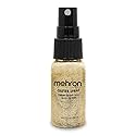 Mehron Makeup GlitterSpray | Hair and Body Glitter Spray | Body Shimmer Spray 1 fl oz (30 ml) (Gold) Perfect for Beauty, Theater, Halloween, Parties