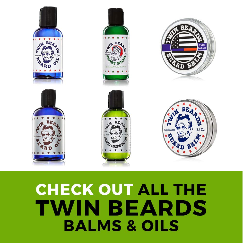 Twin Beards Sandalwood Beard Oil for Men | Beard Conditioner for Men | Essential Beard Care | Beard Softener for Men during Beard Growth | Beard