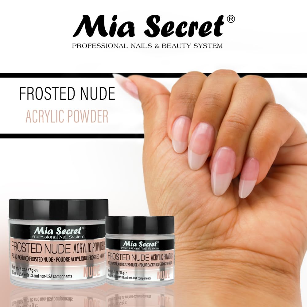 Mia Secret Frosted Nude Acrylic Powder MADE IN USA multiple sizes (1 oz.) Beauty & Personal Care Mia Secret