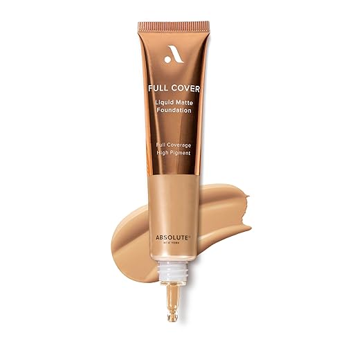 Absolute New York MFFD03 Full Cover Liquid Matte Foundation; Creamy Oil Free Formula with Dropper Tip; Natural Matte Finish