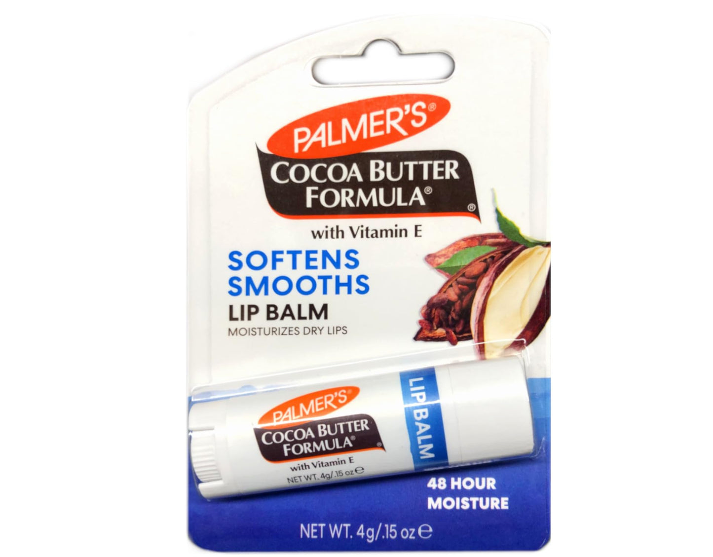 Palmer's Cocoa Butter Formula Lip Balm, All-Day Moisturization, Beach Bag Must-Have, Hydrates Dry, Cracked Lips (Pack of 2)