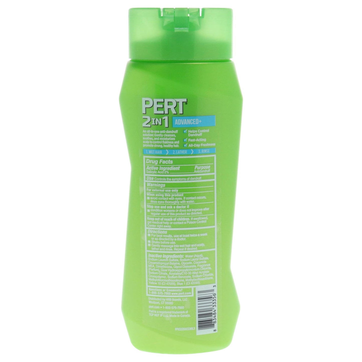 Pert Plus 2 In 1 Shampoo & Conditioner Anti-dandruff, 13.5 Oz