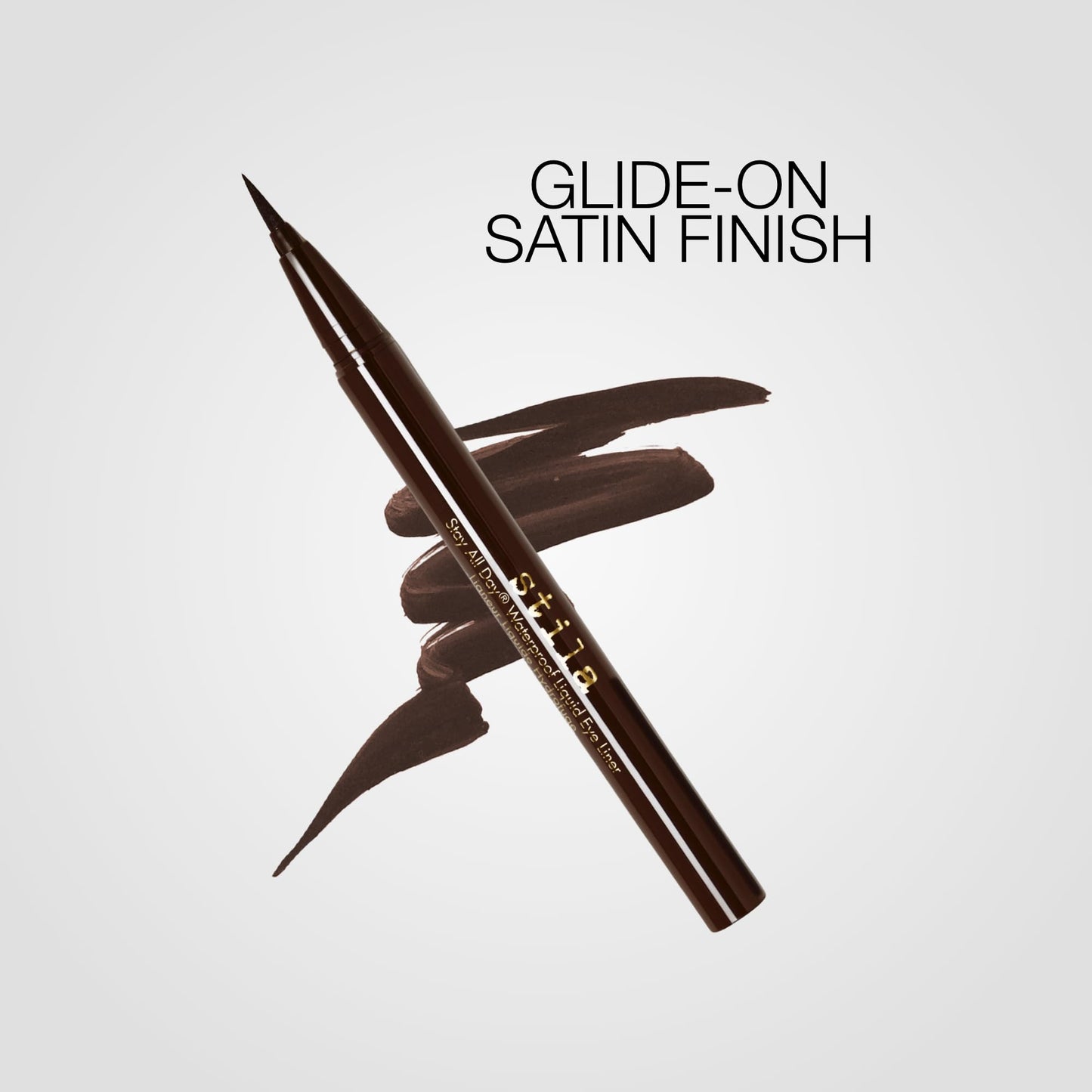 Stila Stay All Day Waterproof Liquid Eye Liner, Dark Brown, 1 Count (Pack of 1)