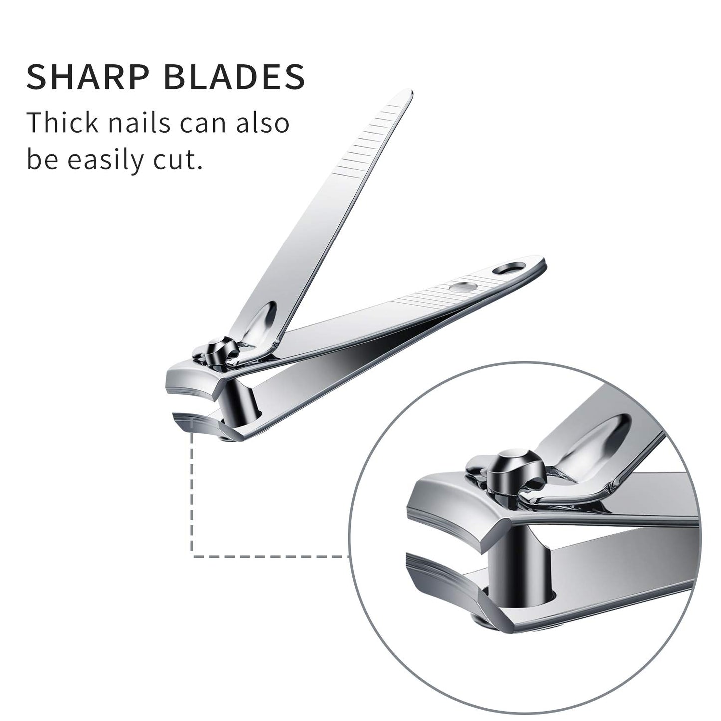 32 Pieces Stainless Steel Fingernail Nail Clipper Bulk Silver Portable Toenail Clippers Cutter Set