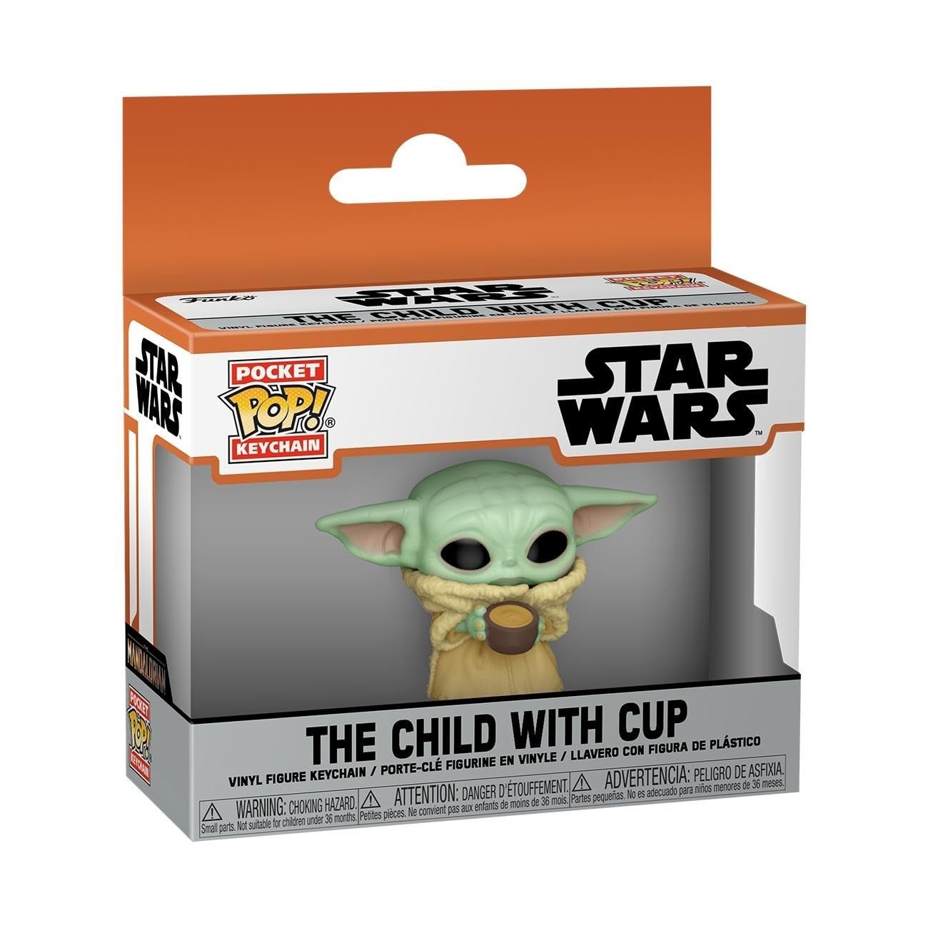 Funko Pop! The Mandalorian Cute Keychain Grogu with Cup