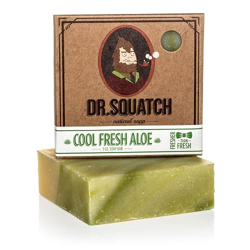 Dr. Squatch All Natural Bar Soap for Men with Zero Grit, Cool Fresh Aloe