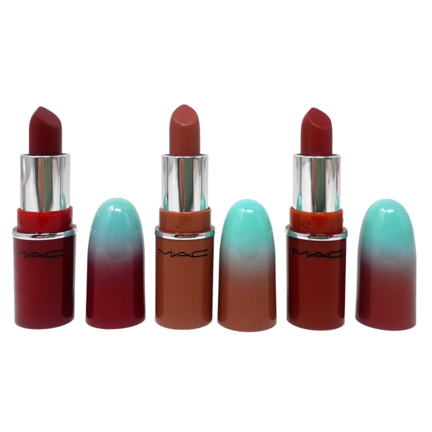 MAC M·A·C Cosmetics Holiday Exclusive Wildest Gleams Mini Lustreglass Lipstick Trio: Classics - Spice It Up, Thanks it's M·A·C and Business Casual