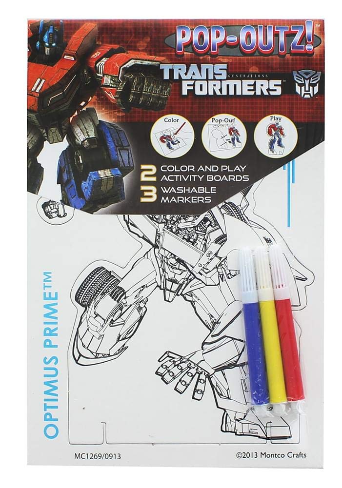 Pop Outz! - Transformers Color and Play Activity Boards - Styles Vary