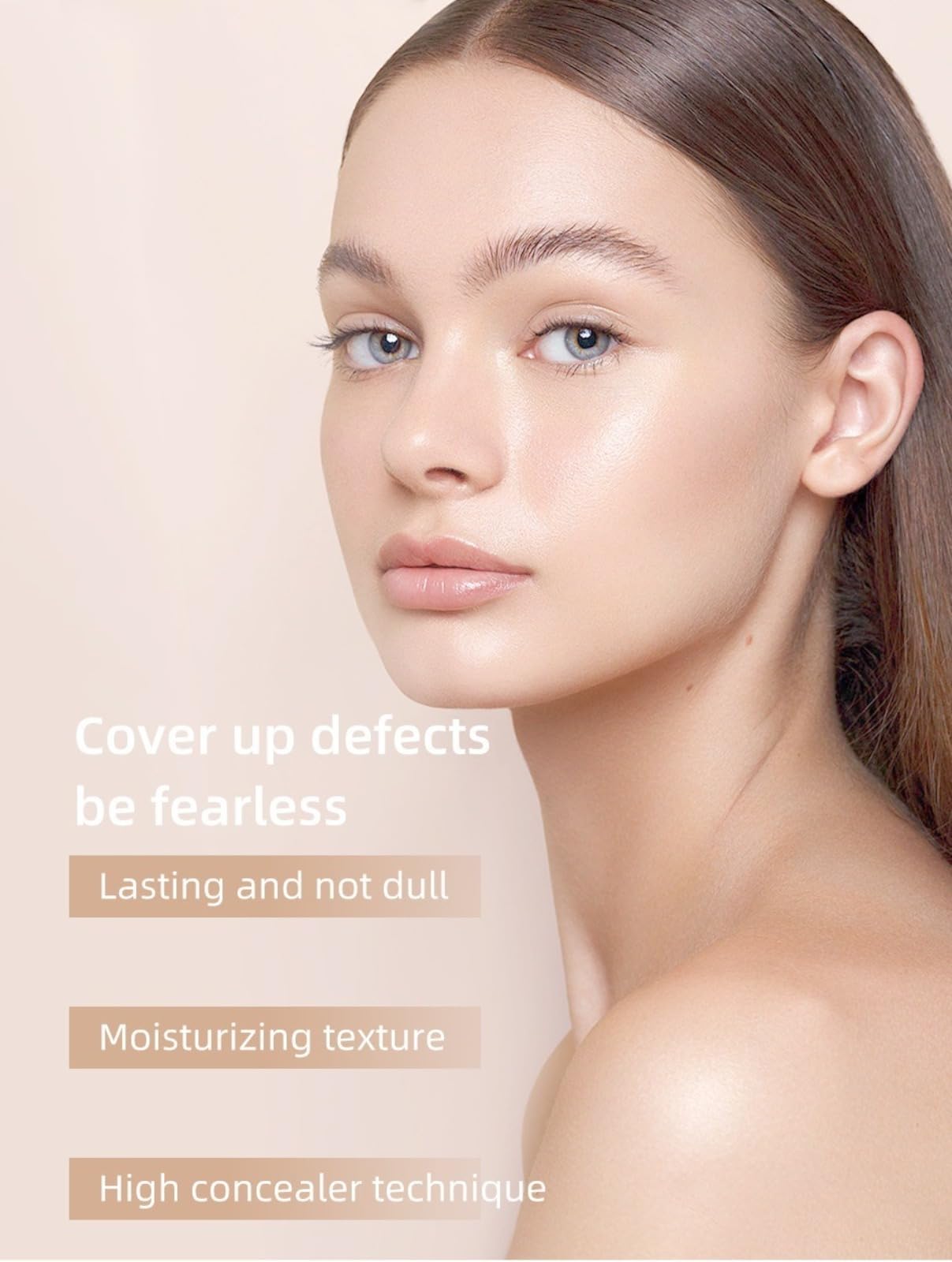 Small gold tube concealer to cover acne marks, dark circles, spots, facial scars