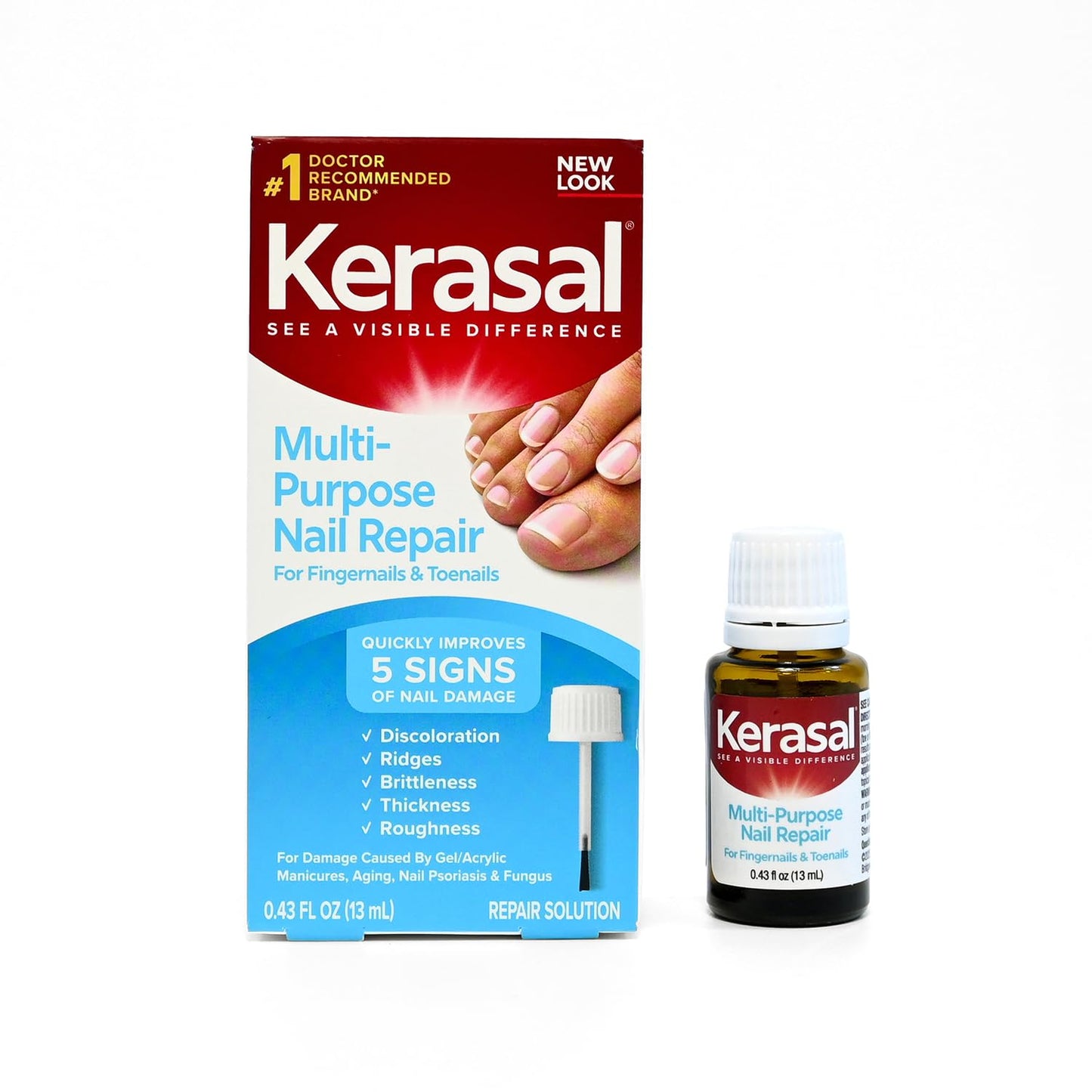 Kerasal Multi-Purpose Nail Repair, Nail Solution for Discolored and Damaged Nails, 0.43 fl oz Beauty & Personal Care Kerasal