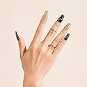 Gold Finger Gel Glam Design Nail Press On Nails, Gel Nail Kit, Polish Free Manicure Long Length (GD16)…
