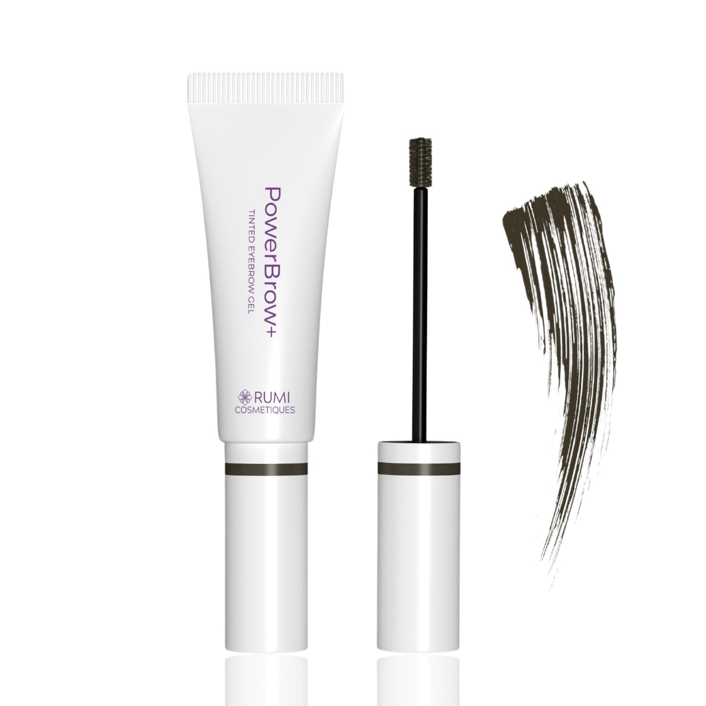 Rumi Cosmetiques PowerBrow+ Tinted Eyebrow Gel For Mature Women - Defines, Fills, Thickens Brows - 2-in-1 Formula - Natural Color, Quick Fixing…