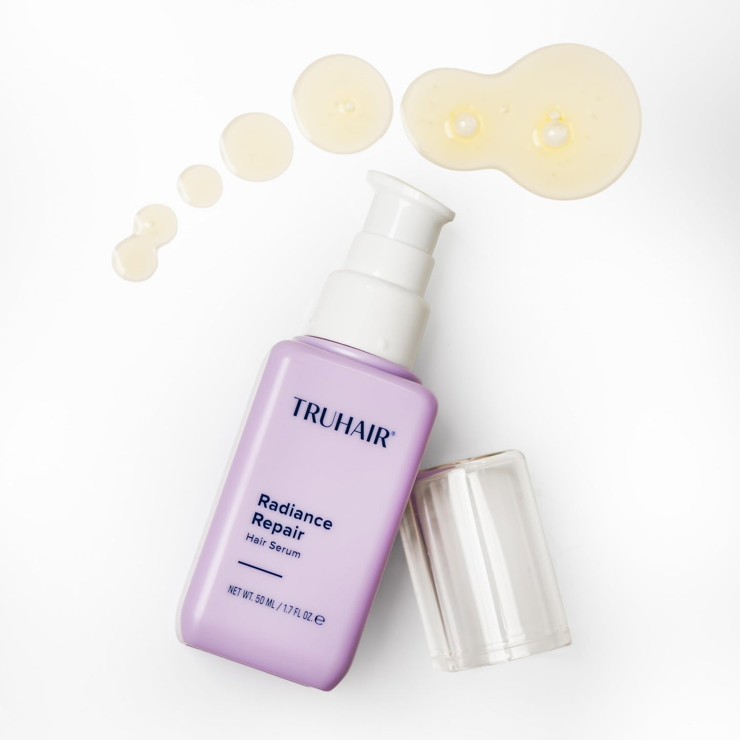 Truhair Radiance Repair Hair Serum - Keratin & Peptide Treatment with Argan, Camellia & Plant Oils - Smooth Frizz, Add Shine & Heat Protection