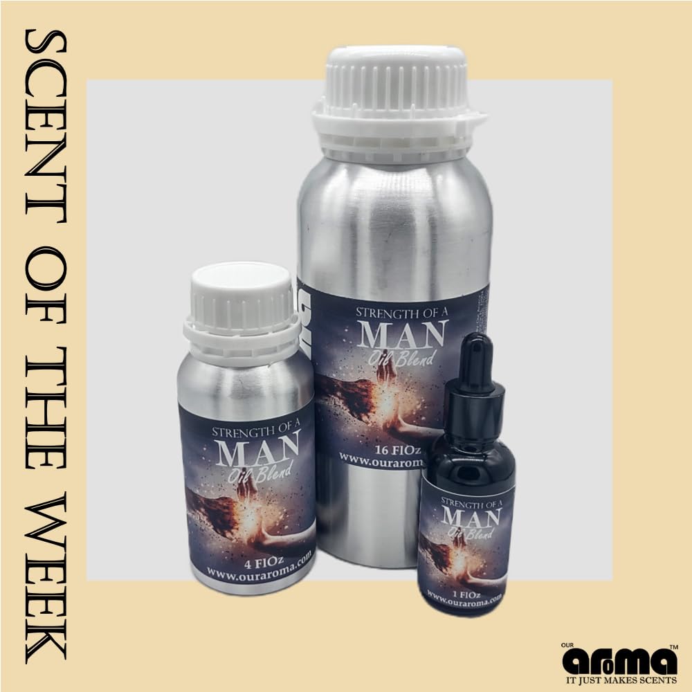 Our Aroma Scent of a Man Lujo Collection Scent Blend Oil - Fresh and Woodsy Scent - Men's Cologne Scent (4 FlOz) Beauty & Personal Care Our Aroma