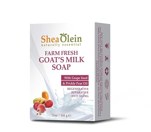 FARM FRESH GOAT'S MILK SOAP WITH GRAPE SEED & PRICKLY PEAR OIL