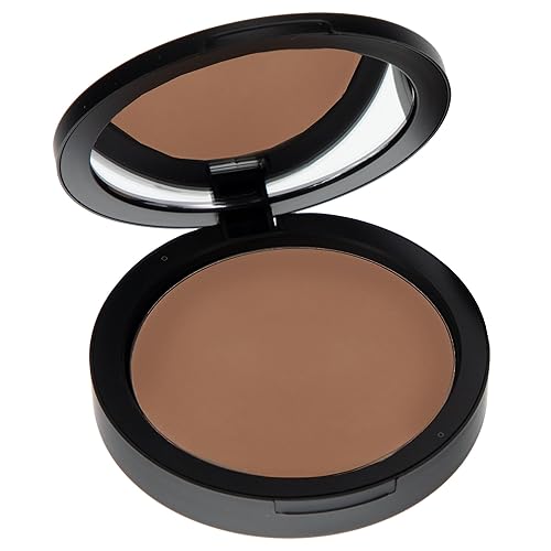 Mineral Dual Powder - 4-in-1 Pressed Mineral Foundation with SPF 15 for Flawless Glow - Oil-Free, Talc-Free, Gluten-Free, 0.45 oz (Puddin' - Dark)