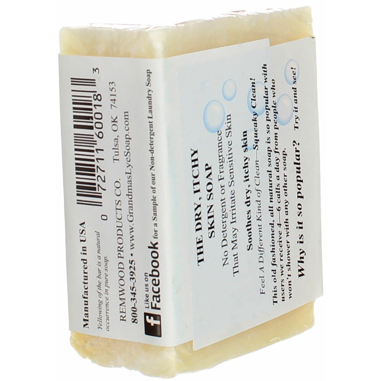 Grandma's Lye Soap/Set of Four BIG 6+ oz. Bars