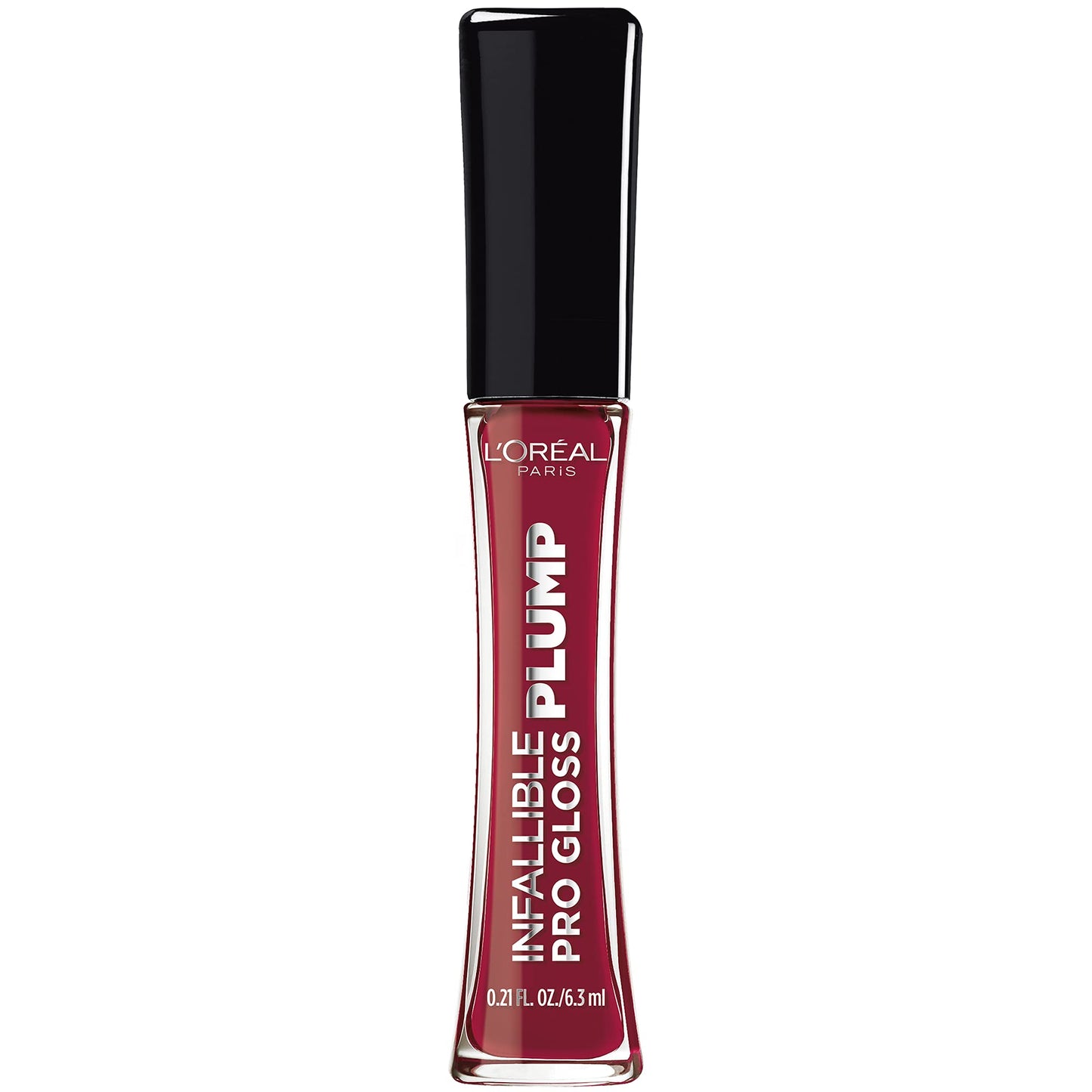 L'Oreal Paris Infallible Pro Gloss Plump Lip Gloss with Hyaluronic Acid, Long Lasting Plumping Shine, Lips Look Instantly Fuller and More Plump, Ruby