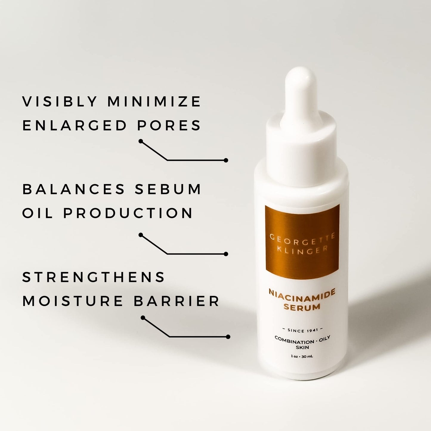 Niacinamide Serum - Minimizes Appearance of Pores, Balances Sebum Without Drying Skin, and Strengthens Moisture Barrier with Salicylic Acid