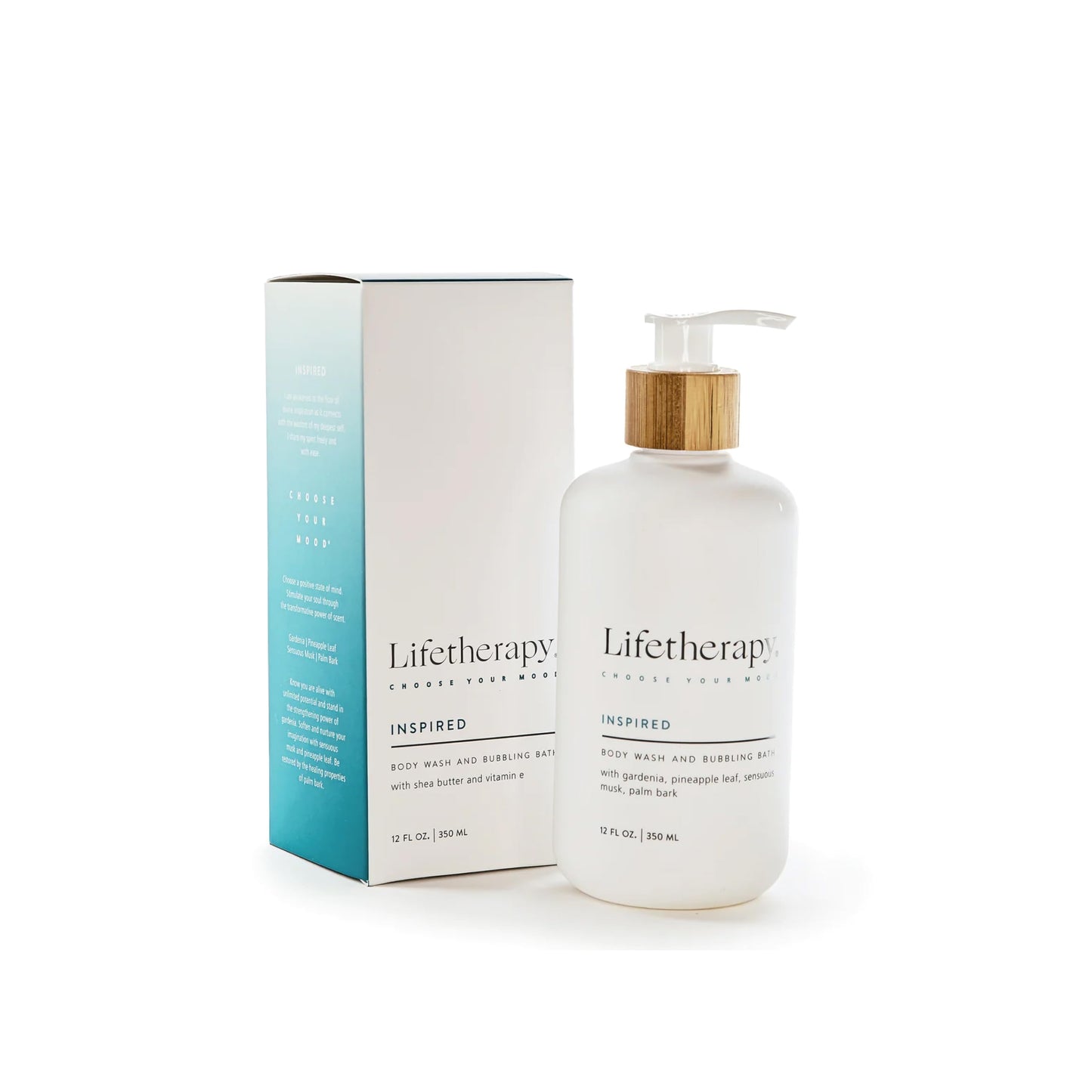 Lifetherapy 3-in-1 Body Wash Bubble Bath & Hand Wash - Inspired | Clean Skin-Loving Formula | Vegan & Gluten Free | Nourishing & Revitalizing | Free