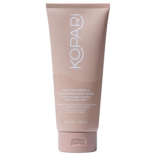 Tahitian Vanilla Hydrating Body Wash with Coconut Water, Aloe & Sea Kelp | Cleanses Without Stripping Moisture or Natural Oils | Infused with Notes
