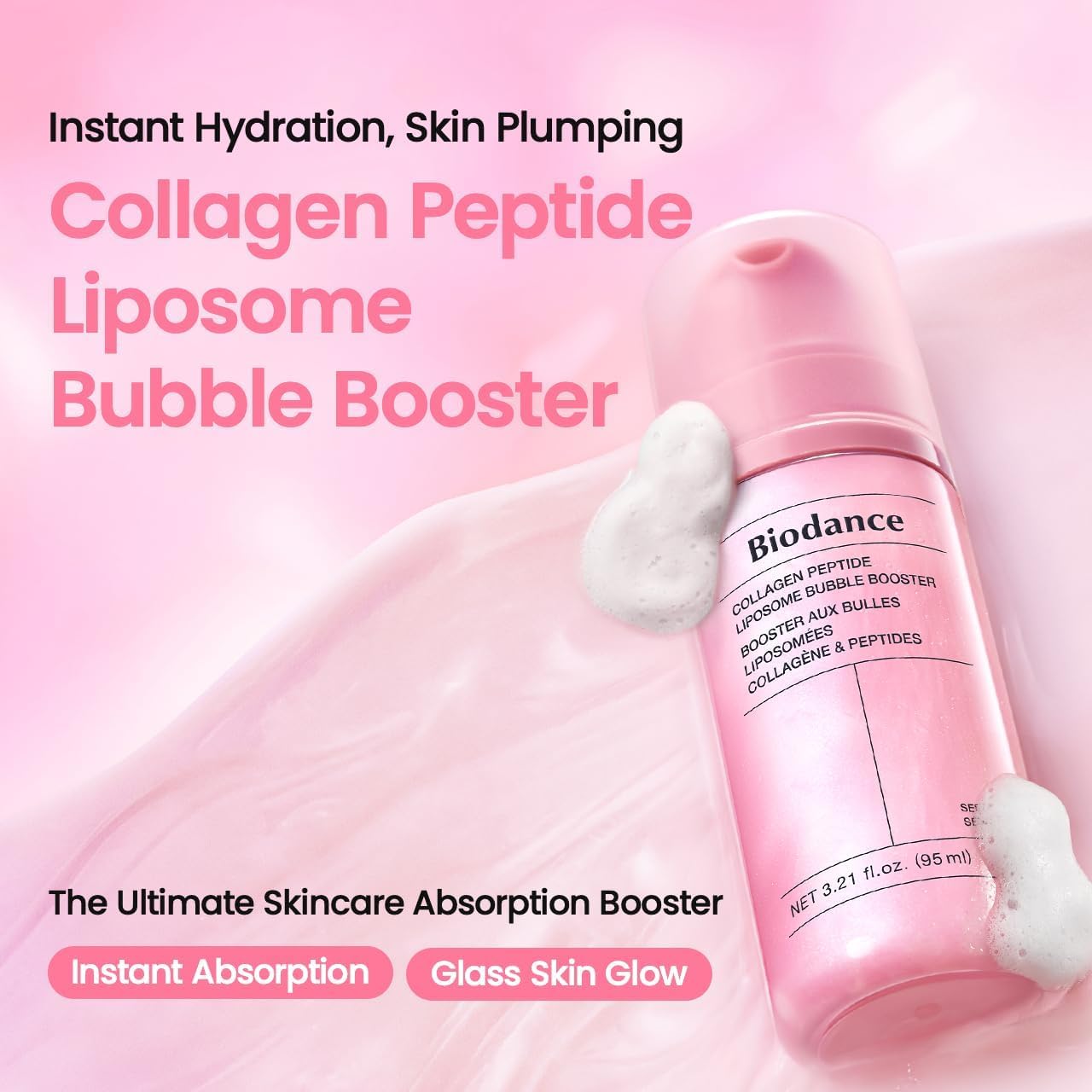 BIODANCE Collagen Peptide Liposome Bubble Booster, Micro-Bubble Foam Essence for Elasticity and Plumping, Hydration & Skin Prep Boost, Quick Morning Beauty and Personal Care BIODANCE