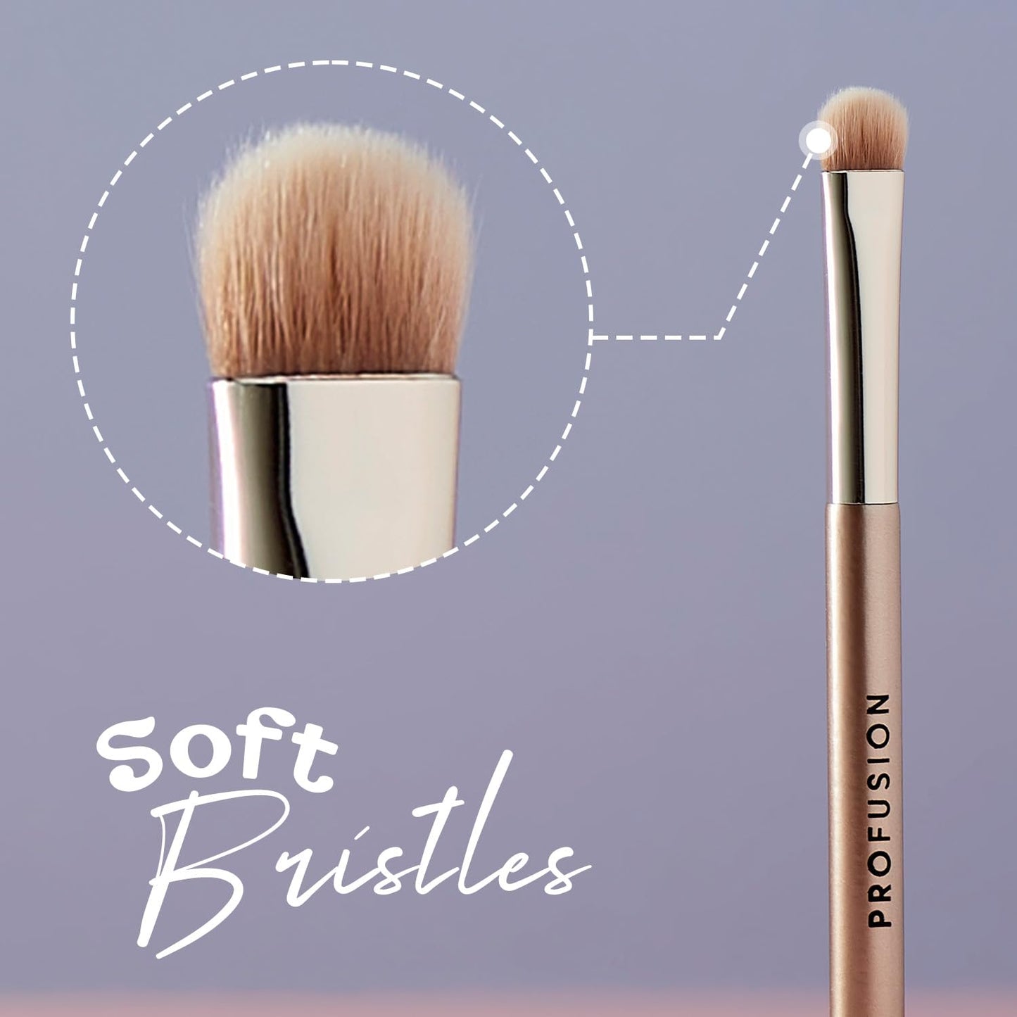 Profusion Cosmetics Magnetix Eyeshadow Blending Brush with Soft, Dense Synthetic Tapered Bristles for Smooth, Seamless Blending, Fluffy Eye Makeup