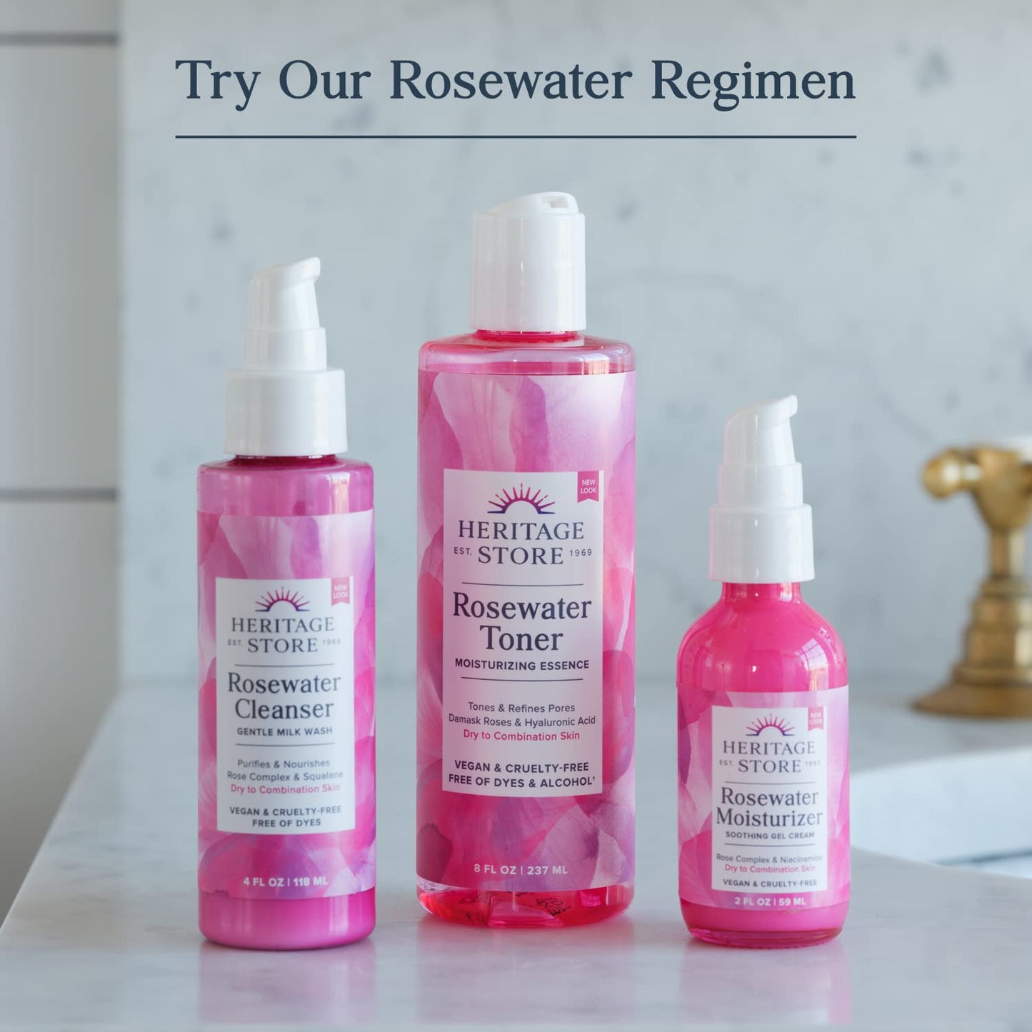 Heritage Products Rose Water, 8 Ounce - 6 per case.