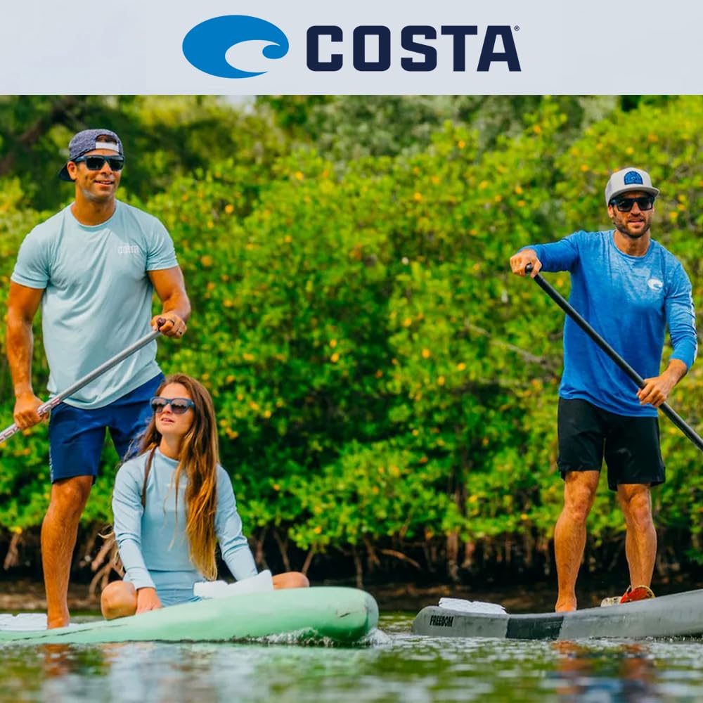 Costa Del Mar Sunglasses 06 S 9058 905803 Fathom 11 Matte Black Gray 580