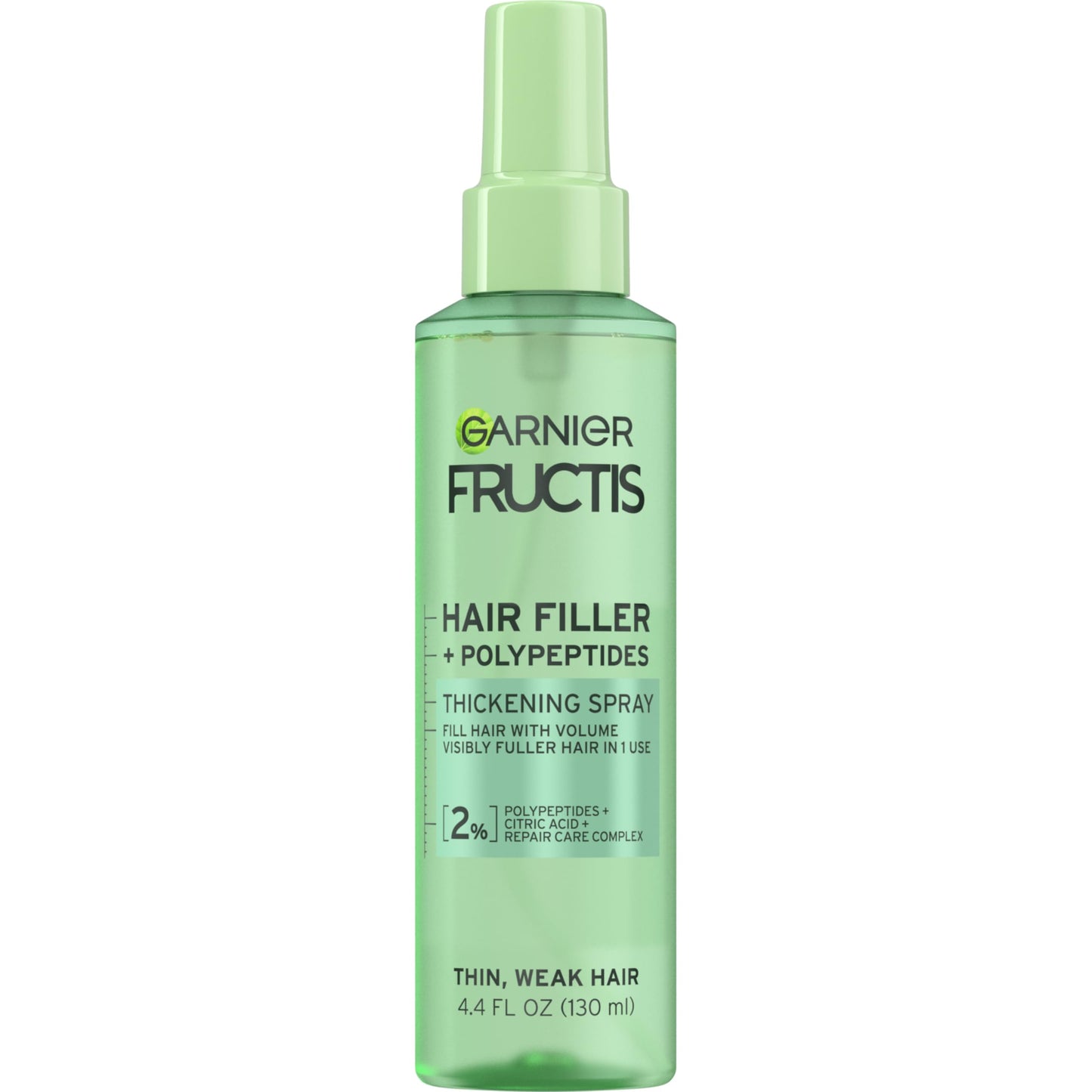 Garnier Fructis Hair Filler Fullness Repair Thickening Spray, Volumizing Spray with Polypeptides and Hair Repair Complex for Thin, Weak Split Ends