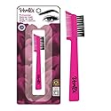 Eyebrow Brush Pencil Comb Kit - Duo Spoolie Thin Angled Real Firm Bristles Filling Blending Definer Techniques For Tint Powder Brow Pomade Gel Makeup