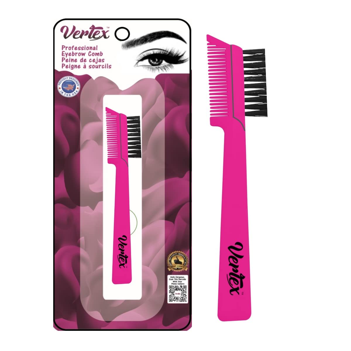 Eyebrow Brush Pencil Comb Kit - Duo Spoolie Thin Angled Real Firm Bristles Filling Blending Definer Techniques For Tint Powder Brow Pomade Gel Makeup