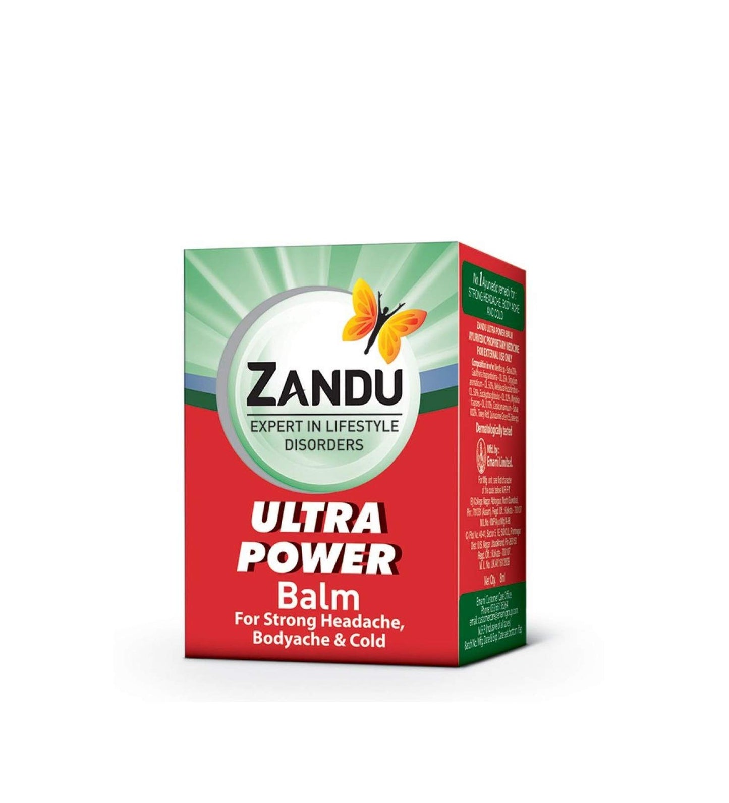 4 X Zandu Balm Ultra Power Balm Multipurpose Solution 8ml Beauty and Personal Care Zandu