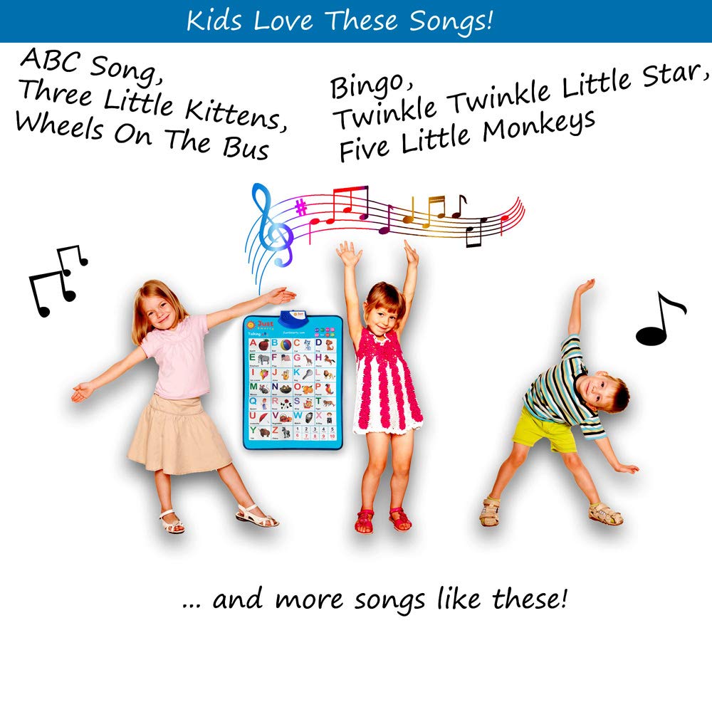 Just Smarty Alphabet Wall Chart – ABCs & 123s Learning Toy for Toddlers Ages 1-5, Educational Gift, Speech Therapy & Autism Learning Toy