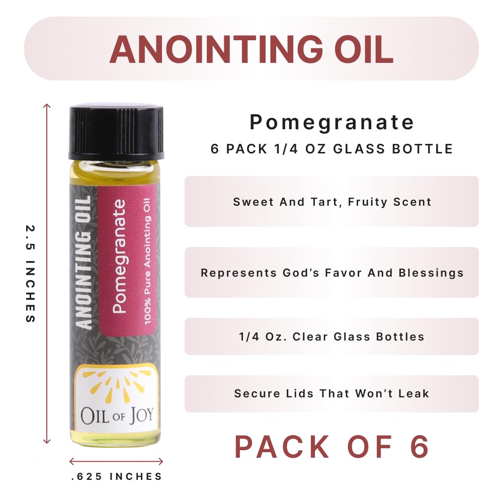 Anointing Oil for Prayers Pomegranate 6 Pack 1/4 oz