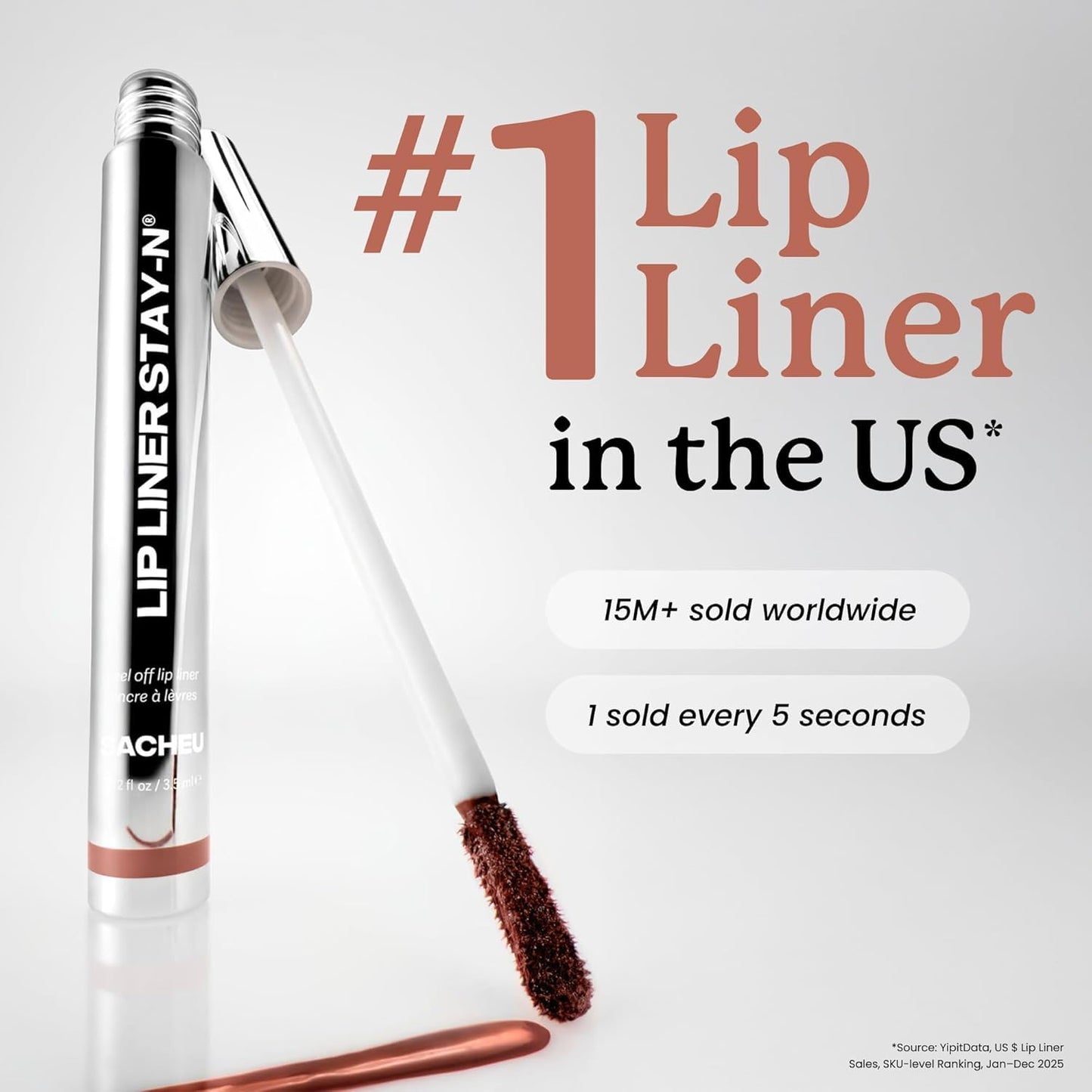 Sacheu Lip Liner STAY-N Peel Off Lip Stain - Long Lasting Waterproof Lip Tint with Hyaluronic Acid & Vitamin E - Transfer Proof Matte Finish (p-INKED) Beauty and Personal Care Sacheu