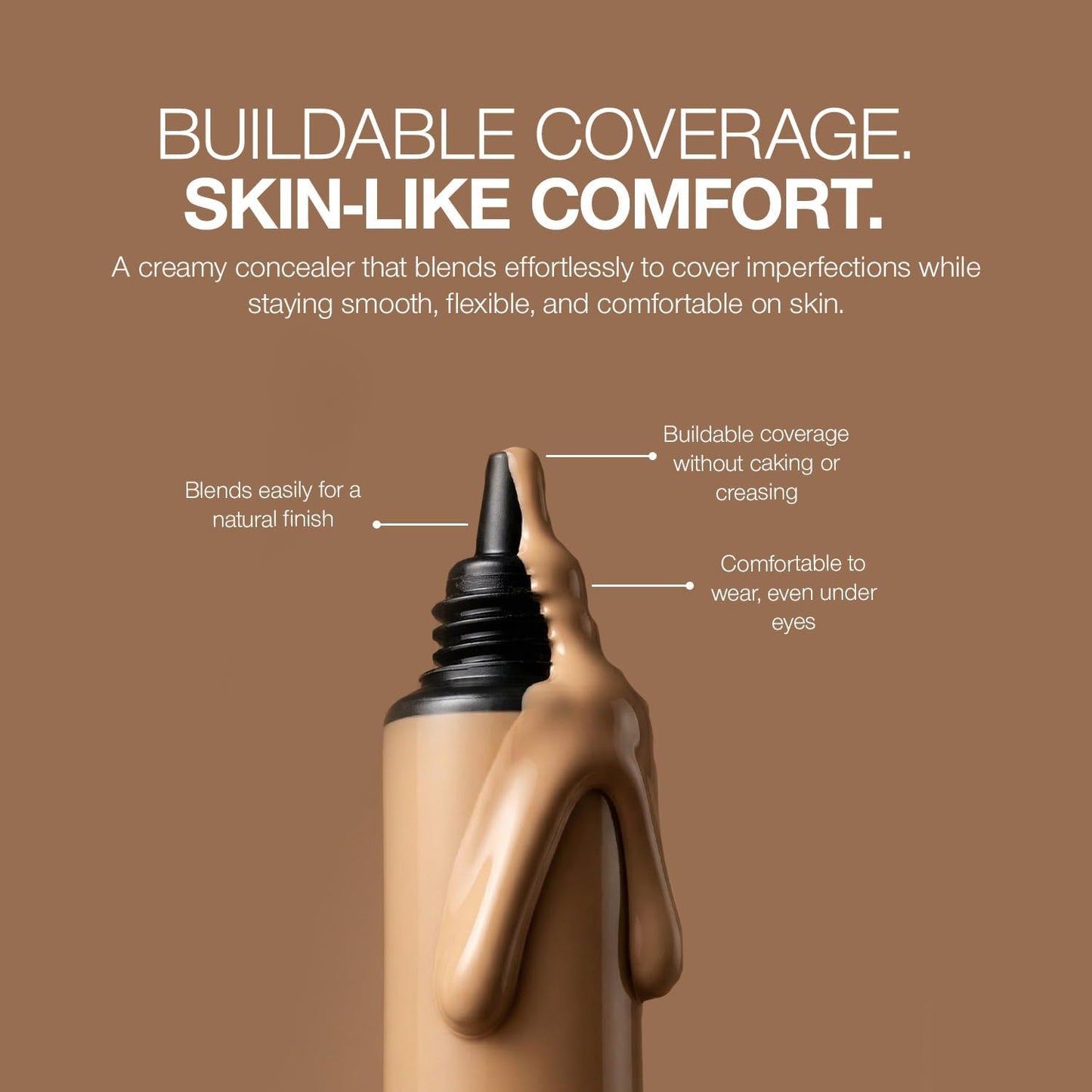 Palladio Full Coverage Concealer - Creamy Face & Under Eye Formula, Disguises Dark Circles, Blemishes, Fine Lines, Evens Skin Tone (Milk Coffee)