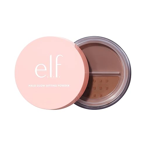 e.l.f. Halo Glow Soft Focus Setting Powder, Silky & Creates Soft Glow Without Shine, Smooths Pores & Lines, Vegan & Cruelty-Free, Deep/Rich