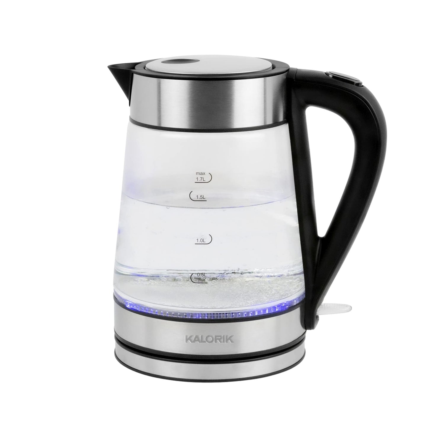 Kalorik Electric Kettle Featuring Glass Body 1750 Watts and Rapid Boil Cordless Serving with Auto Shut Off & Boil Dry Shut Off Protection, 1.7-Liter…