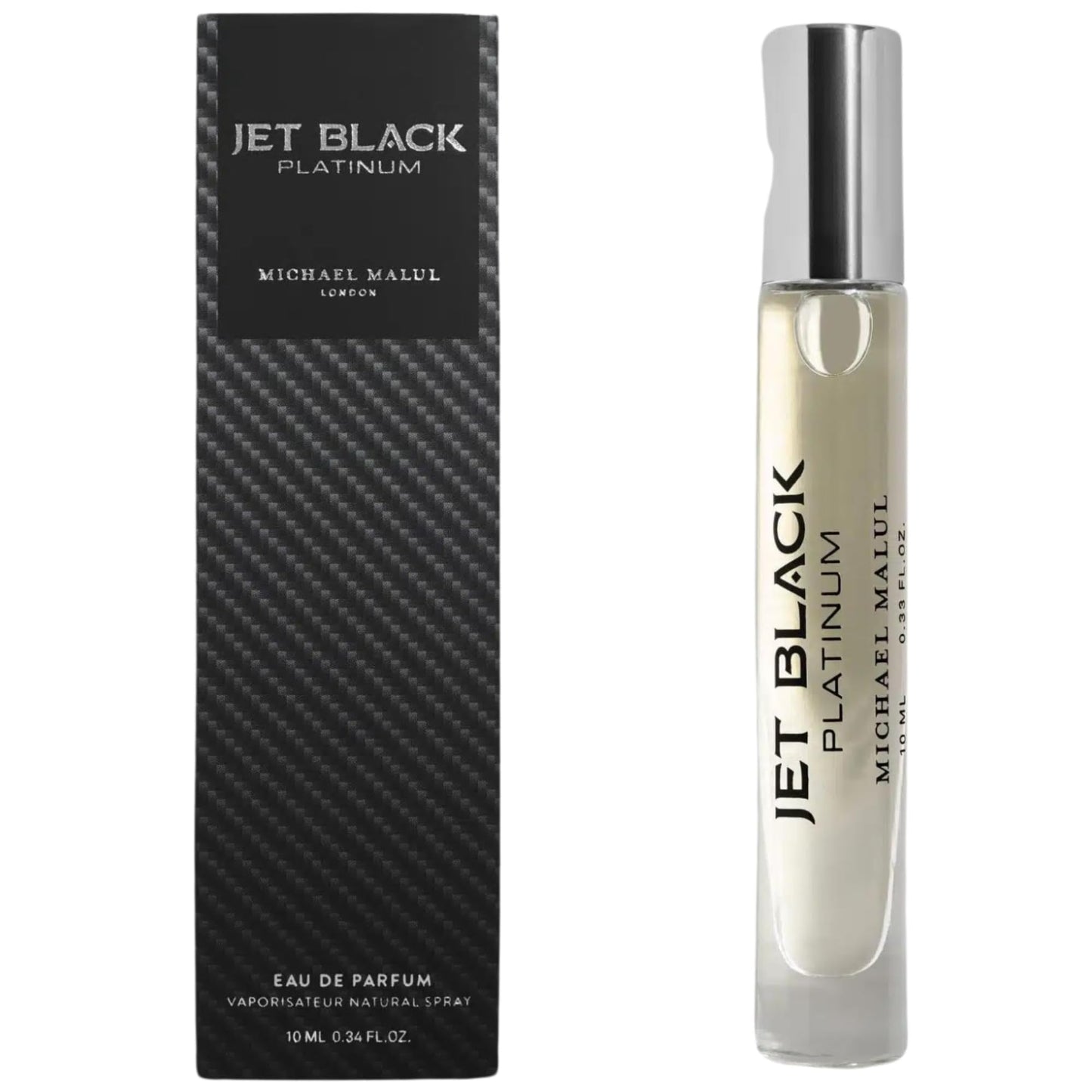 Michael Malul Jet Black Platinum Eau de Parfum for Men - 10ml Travel Size