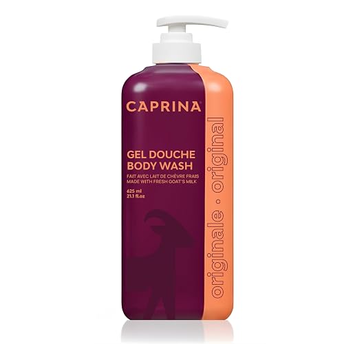 Caprina by Canus Goat Milk Body Wash, ORIGINAL, 625 ml (21.1 fl oz), Moisturizing Daily Cleanser, Rich Creamy Lather, Made in Canada