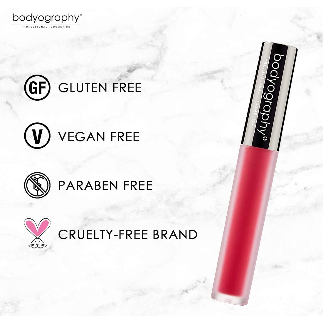 Bodyography Matte Lip Lava Liquid Lipstick - Regal | Rosy Red Matte Bold Liquid Lip | Smudge-Proof, Long-Lasting, Vegan & Paraben-Free | 0.08 fl oz