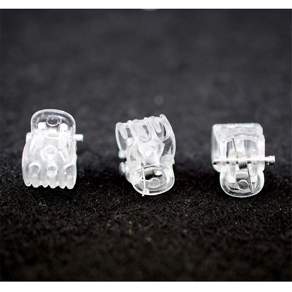 100pc/pack 1cm Hair Claws Clip for Women Girls Plastic Mini Hairpin Hair Clip Clamp Hair Accessories Gifts (100pcs clear)
